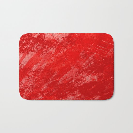 Love And Fury - Abstract painting in red Bath Mat
