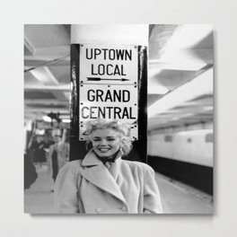 Marilyn , Monroe Grand Central Station Poster Litho Vintage American Icon Image Metal Print