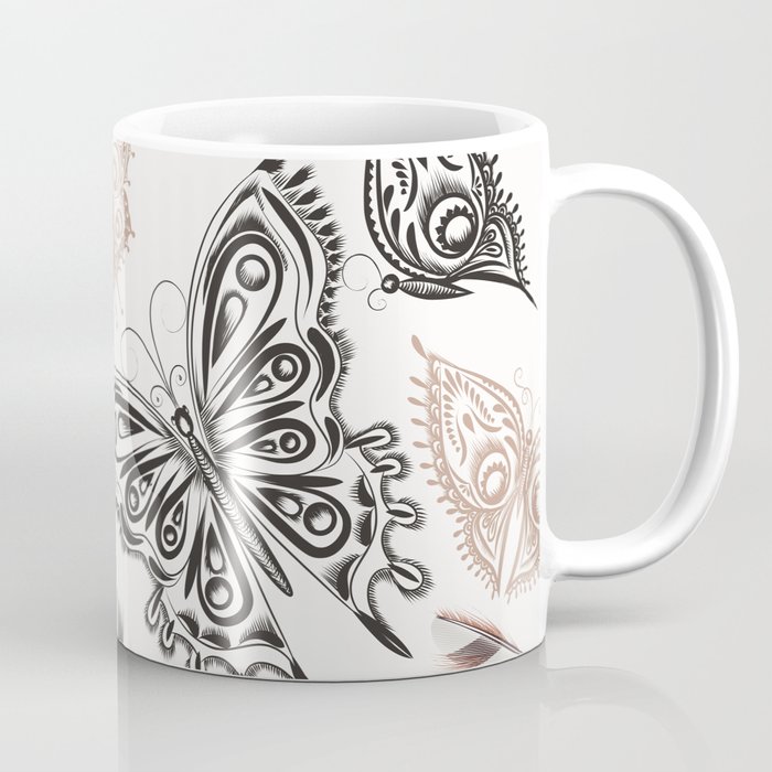 Butterfly Design Classic Elegant Graphic Design Coffee Mug By Fleurdesign Society6