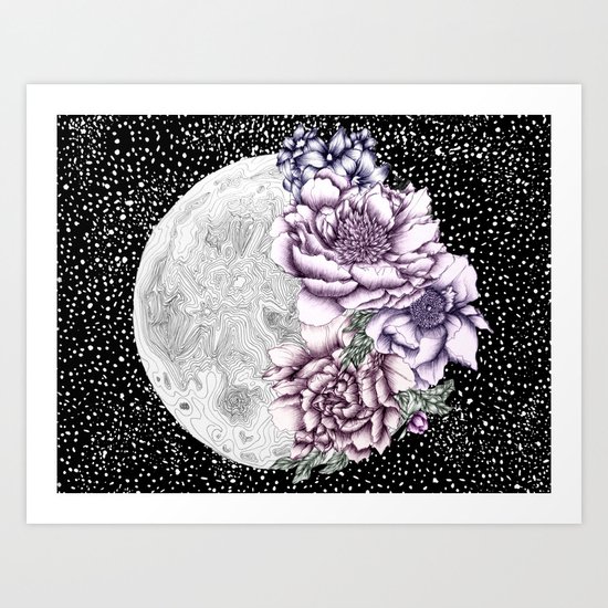 Moon Abloom II Art Print