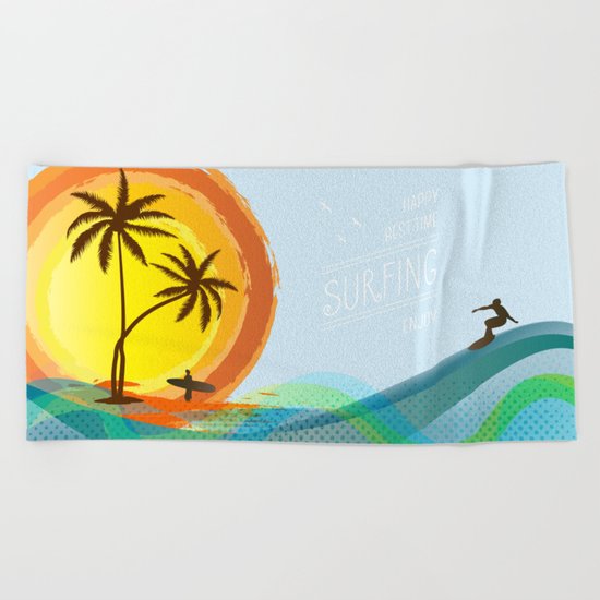 Enjoy summer Beach Towel