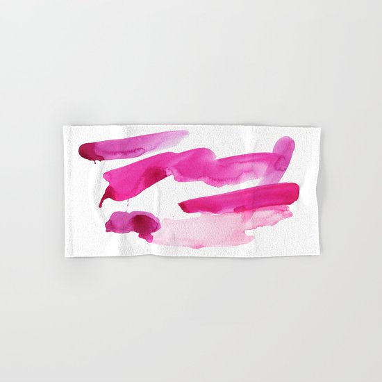 Pink Abstract I Hand & Bath Towel