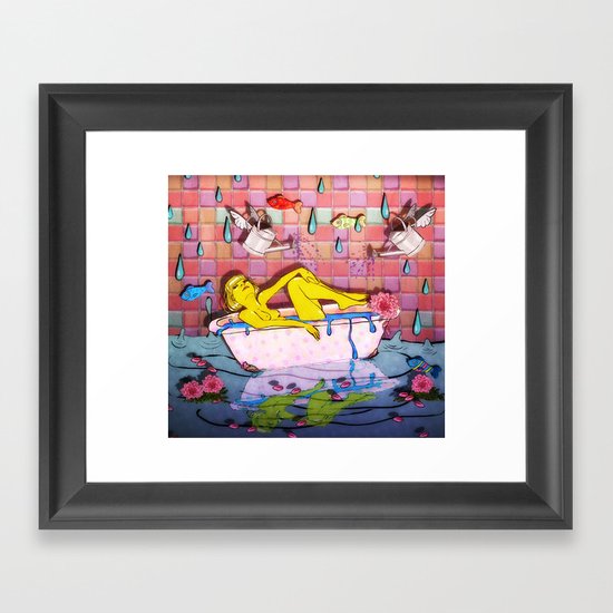Spring Bath Framed Art Print