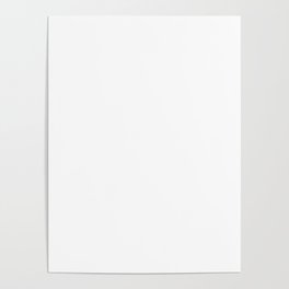 White Minimalist Solid Color Block Spring Summer Poster