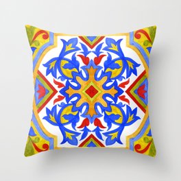 Portuguese azulejo tiles. Gorgeous patterns. Throw Pillow