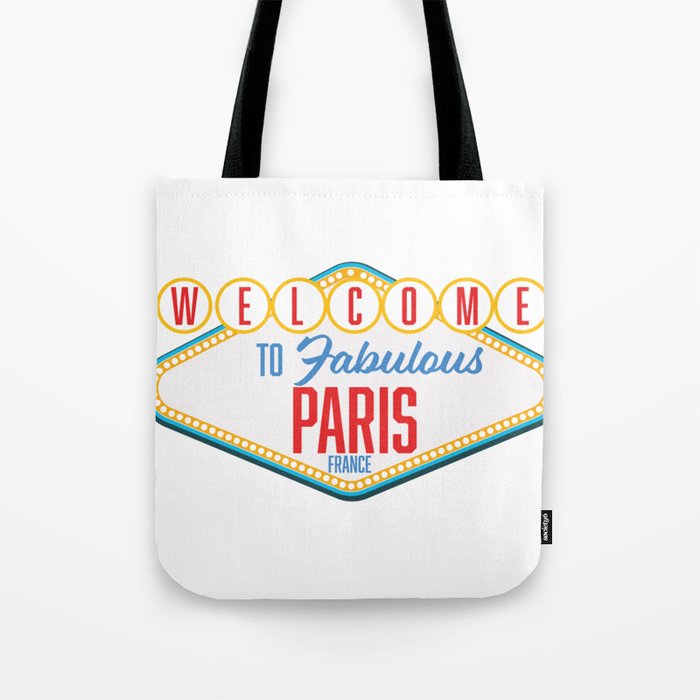 Welcome to Fabulous Paris France logo. Tote Bag