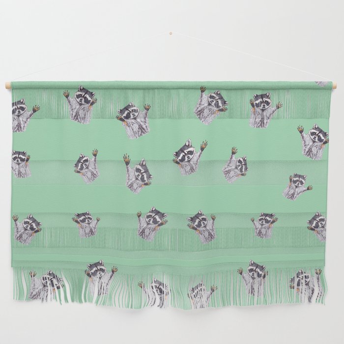 Playful Dancing Raccoons Edition 5 Wall Hanging