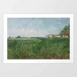 Field with Poppies Near Arles-Vincent van Gogh Art Print