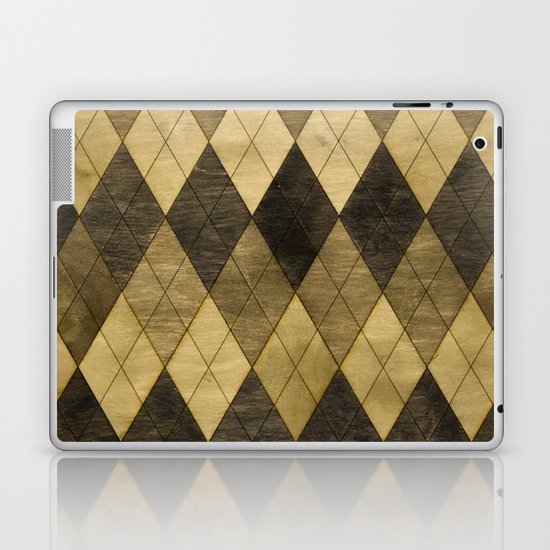 Wooden big diamond Laptop & iPad Skin