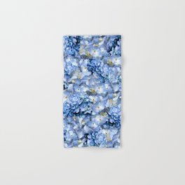Blue hydrangeas - floral art  Hand & Bath Towel