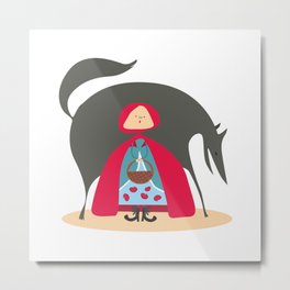 Little Red Riding Hood Metal Print