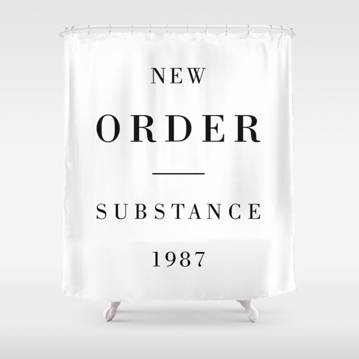 New Order Substance 1987 Shower Curtain, Designer Shower Curtains Chanel