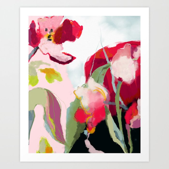 abstract floral bloom Art Print