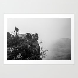 The mountain climber | wanderlust travel print Art Print