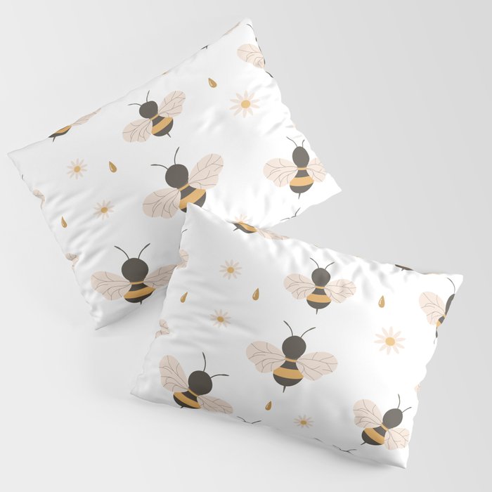 Cute Bee Spring Honey Pillow Sham