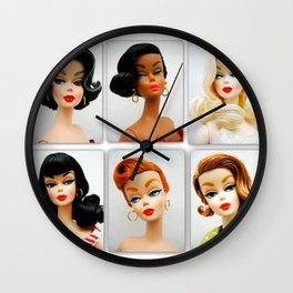Doll Faces Wall Clock