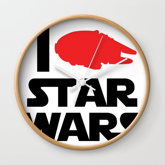 I Heart Star Wars Wall Clock