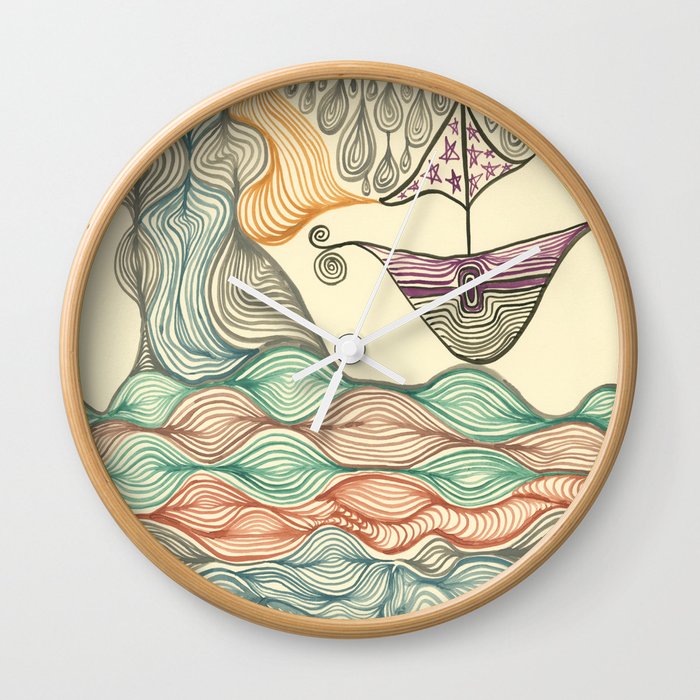 Hundertwasser's last voyage Wall Clock