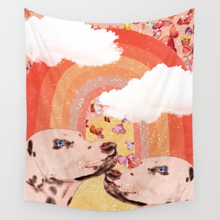 Rainbow Dalmatians Wall Tapestry