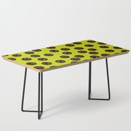 I am fine Smiley face Lime green Coffee Table