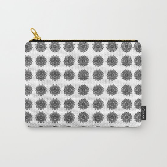 Black and White Mandala | Secret Geometry Carry-All Pouch