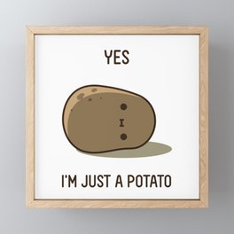 Cute Potato Framed Mini Art Print