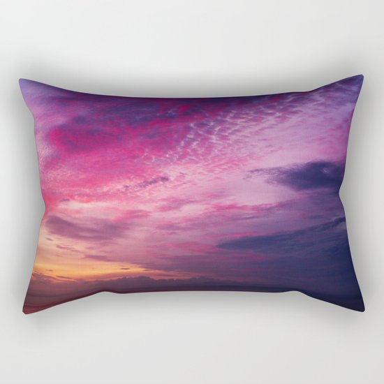 Red Sky Sunrise Rectangular Pillow
