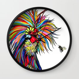 RobiniArt Chicken and Bee Wall Clock