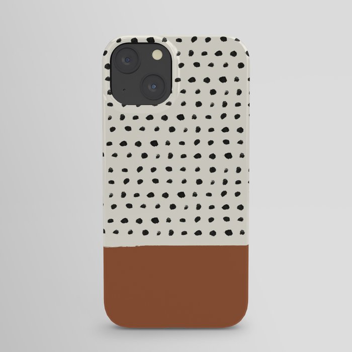 Burnt Orange x Dots iPhone Case