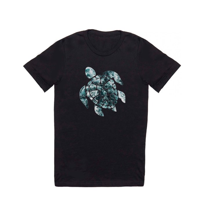 Sea Turtle - Turquoise Ocean Waves T Shirt