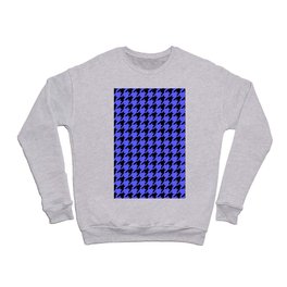 Houndstooth (Black & Azure Pattern) Crewneck Sweatshirt