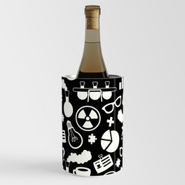 Black and White Science Pattern Wine Chiller