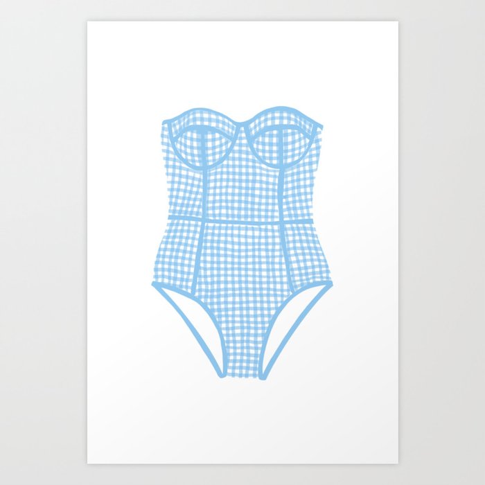 Gingham sales print swimsuit
