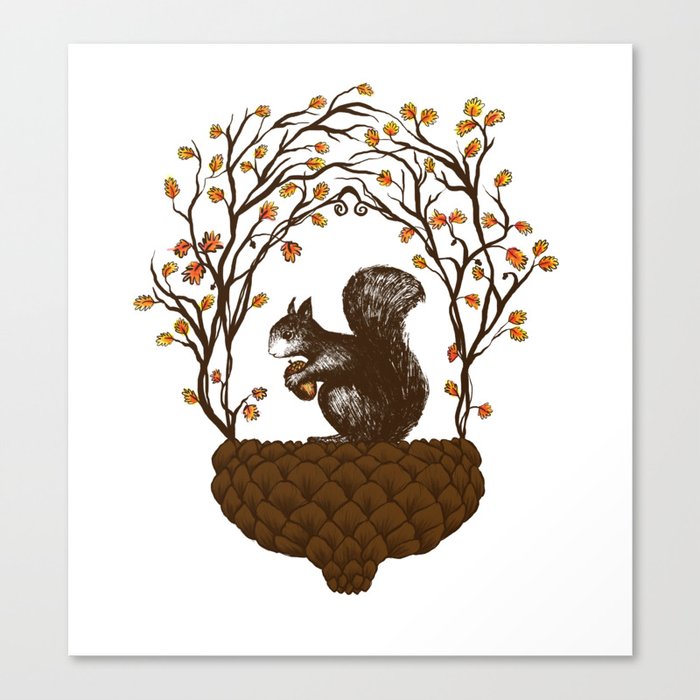 Once upon an Acorn Canvas Print