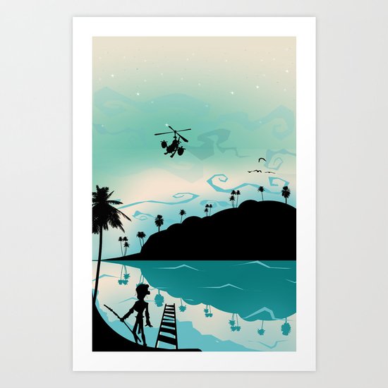 Island discovery Art Print