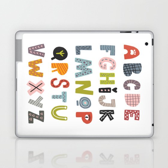 Decorative Alphabet Laptop & iPad Skin