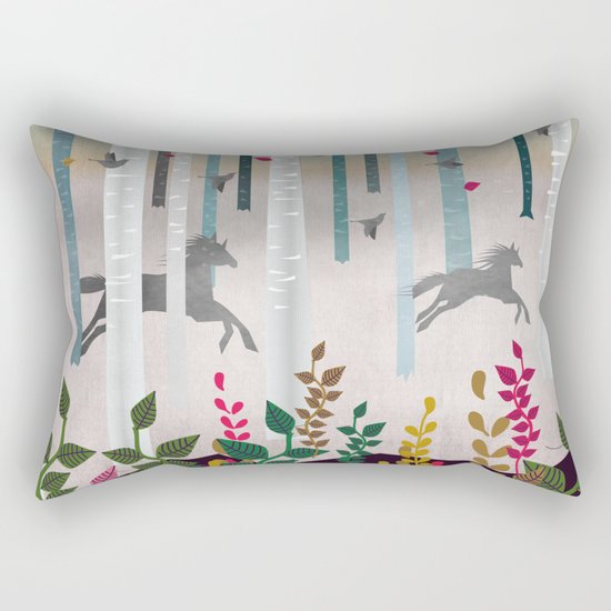 Flying Horses Rectangular Pillow