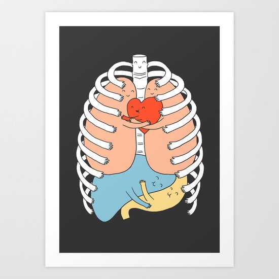 Hugs Keep Us Alive 2 Art Print