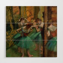 Edgar Degas "Dancers, Pink and Green" Wood Wall Art