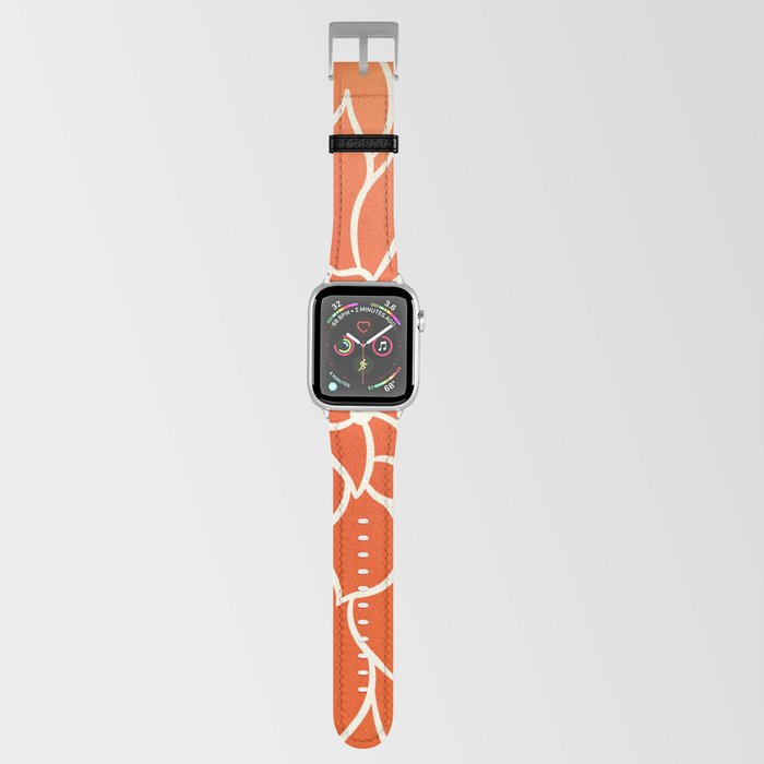 Orange Bloom Flowery Art Apple Watch Band