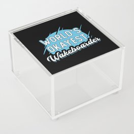 World's Okayest Wakeboarder Wakeboarding Wakeboard Acrylic Box