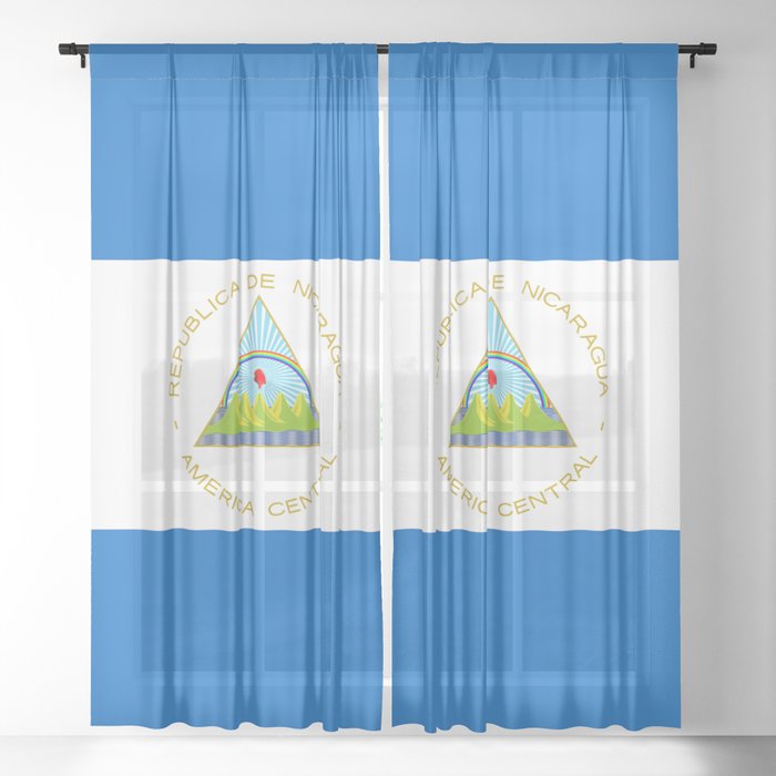 Flag of Nicaragua Sheer Curtain