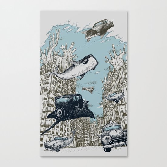 The Streets of Atlantis Canvas Print