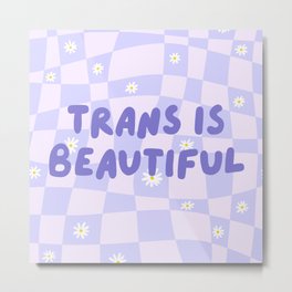 Trans is Beautiful Metal Print