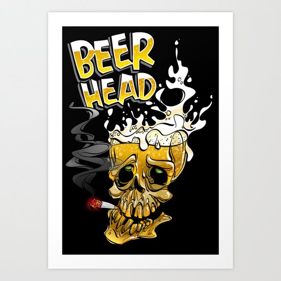 beer head Art Print
