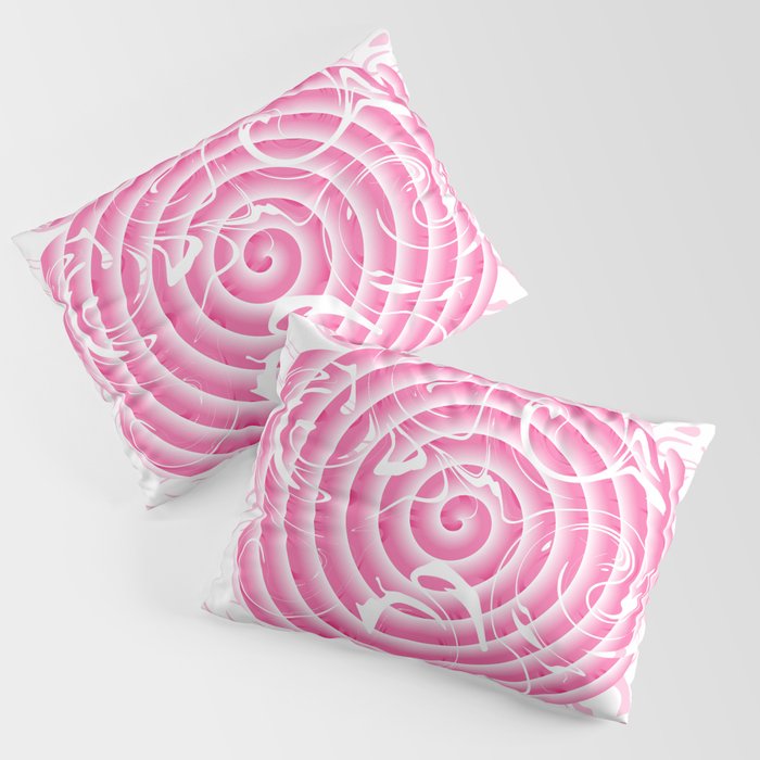 Pink abstract circle Pillow Sham