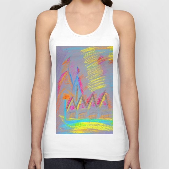 Colorful Village | Kids Painting Unisex Tank Top