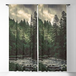 Pacific Northwest River - Nature Photography Blackout Curtain