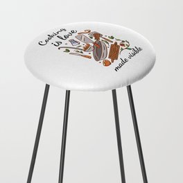 Cooking - Cooking is love made visible Counter Stool