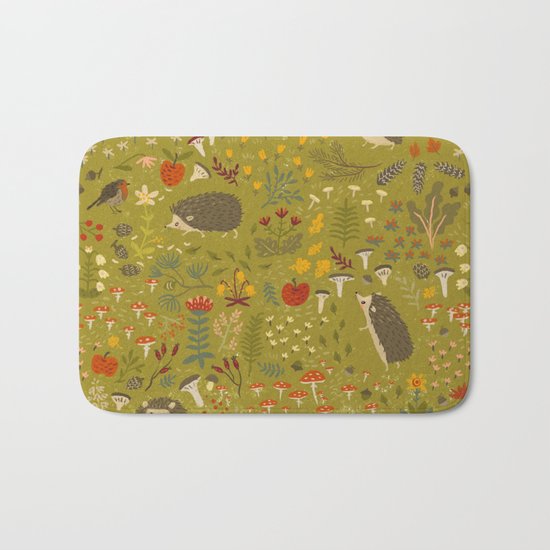 Hedgehog Meadow Bath Mat